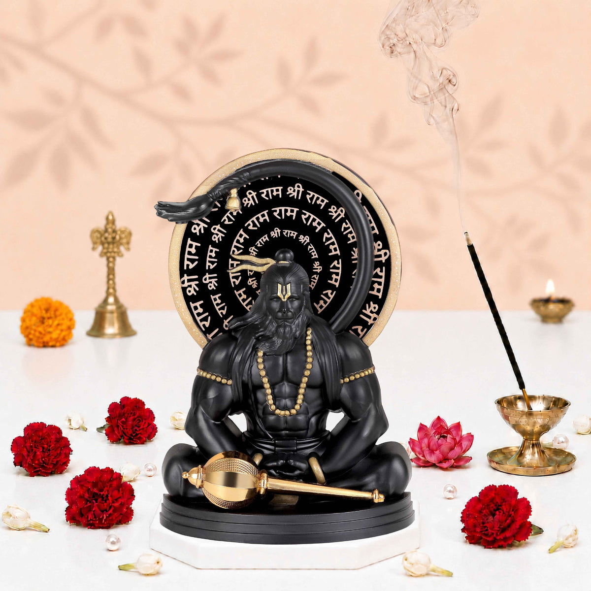 Hanumanji Idol Black Finish 5.5 Inch
