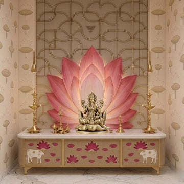 Lakshmiji Idol Gold Finish 5.25 Inch