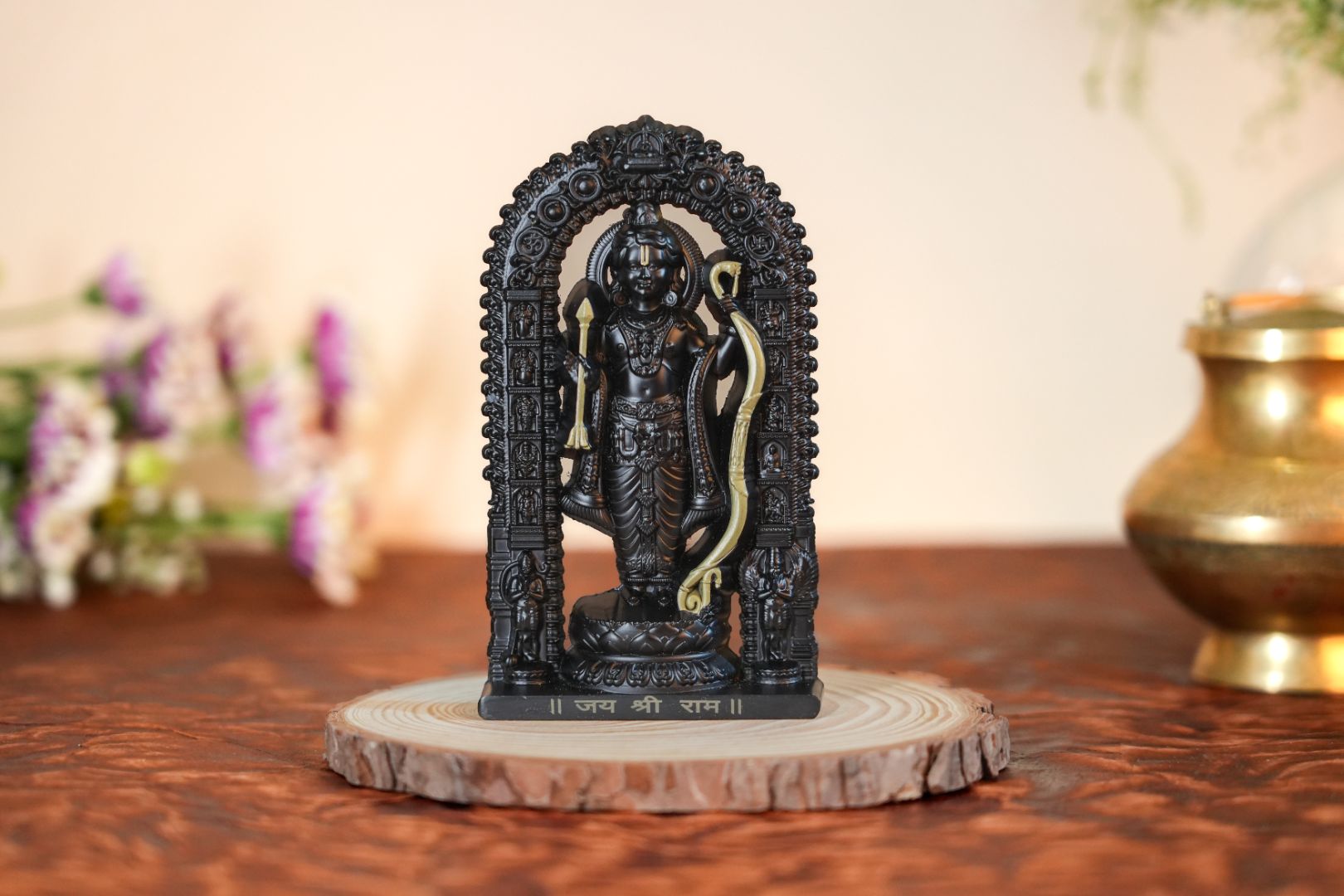 Shree Ram Lalla Murti 4.5 inch (Black/Gold)