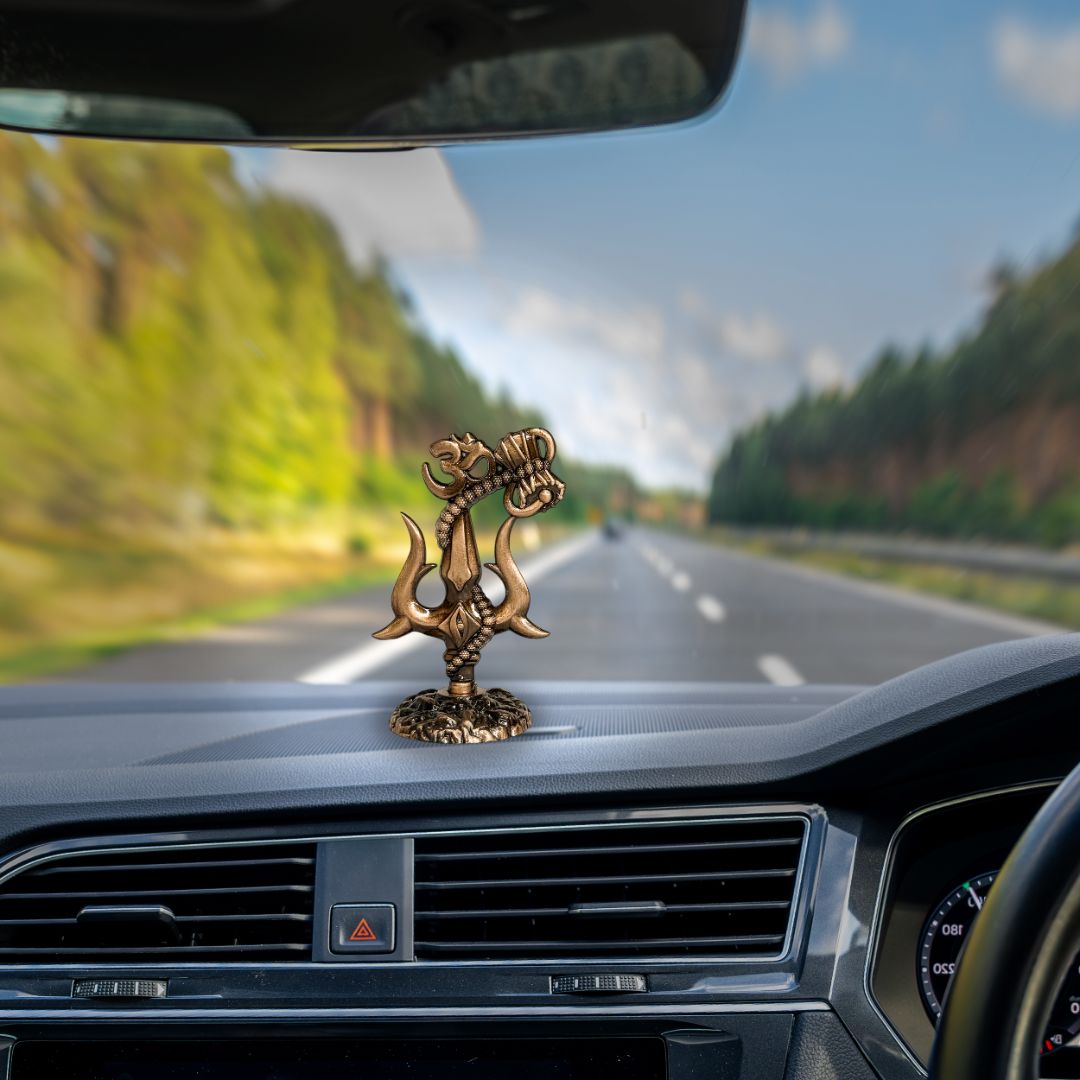 Om Shivay Trishul (Copper)(5 Inch)