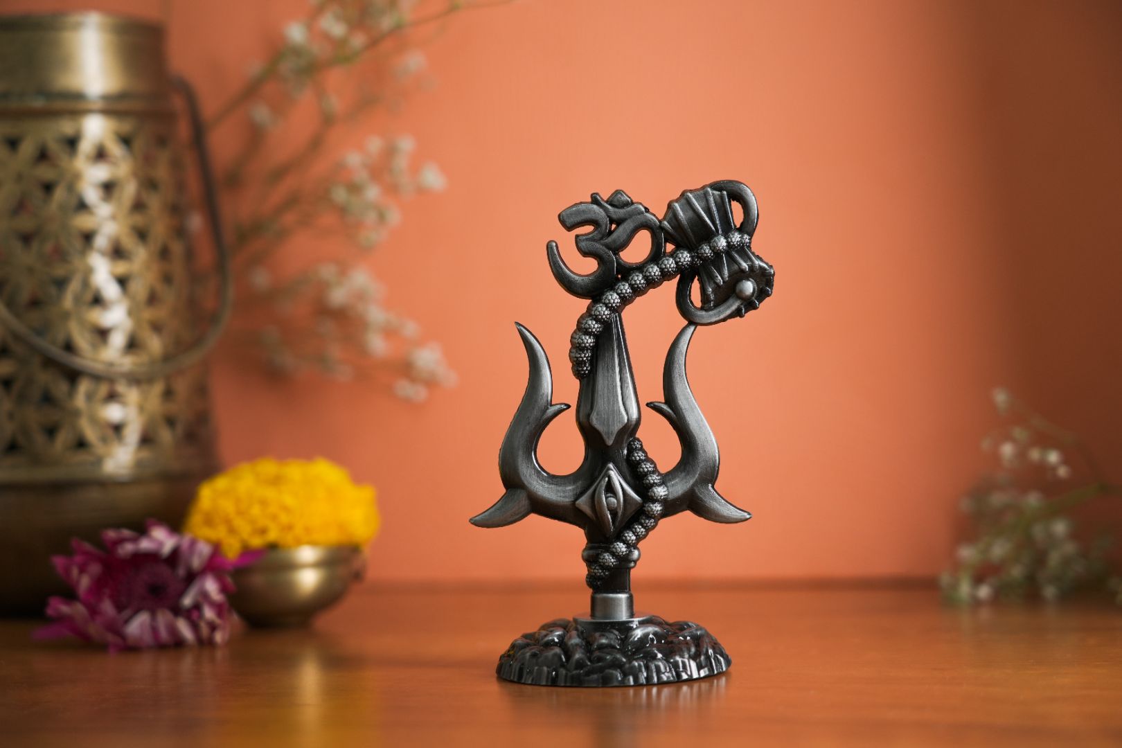 Om Shivay Trishul (Black)(3 Inch)