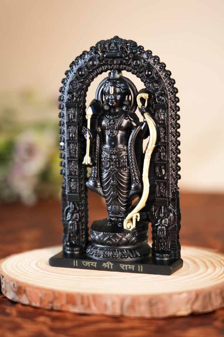 Shree Ram Lalla Murti 4.5 inch (Black/Gold)