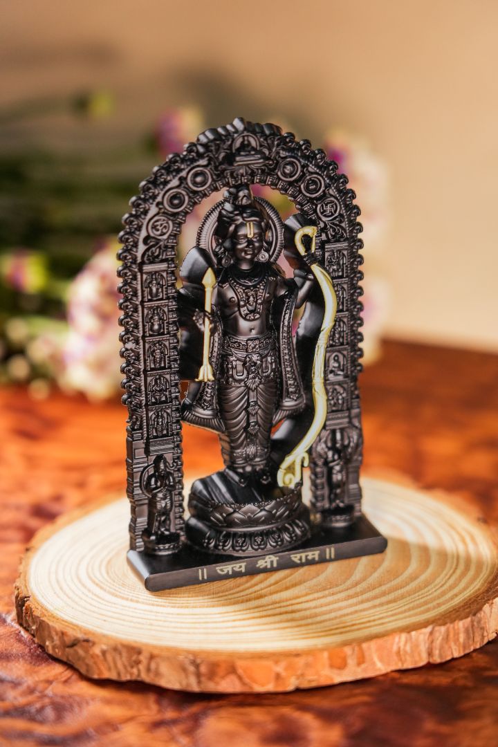 Shree Ram Lalla Murti 4.5 inch (Black/Gold)