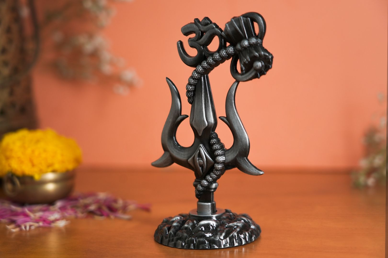 Om Shivay Trishul (Black)(3 Inch)