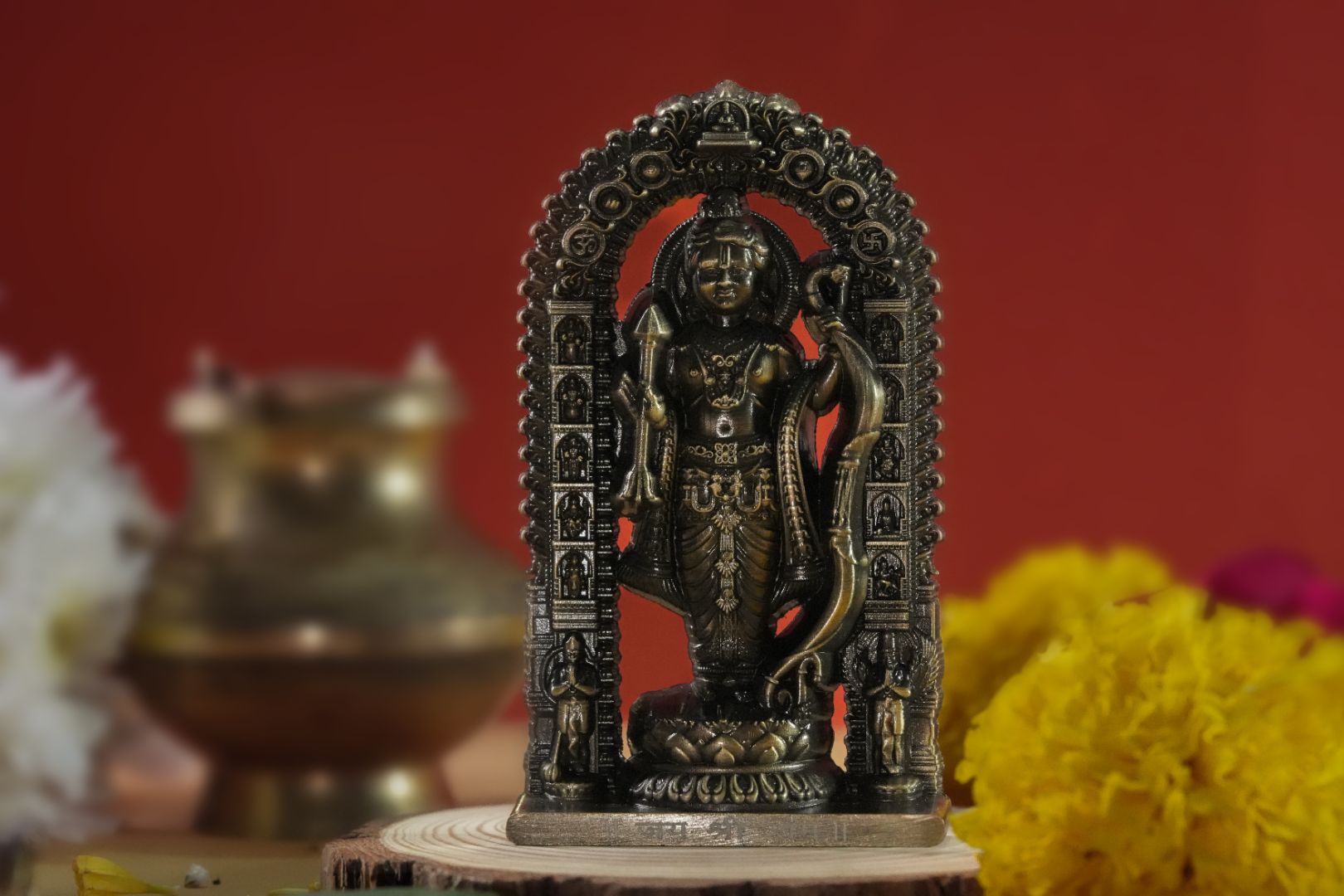 Shree Ram Lalla Murti 4.5 inch (Brass Antique)