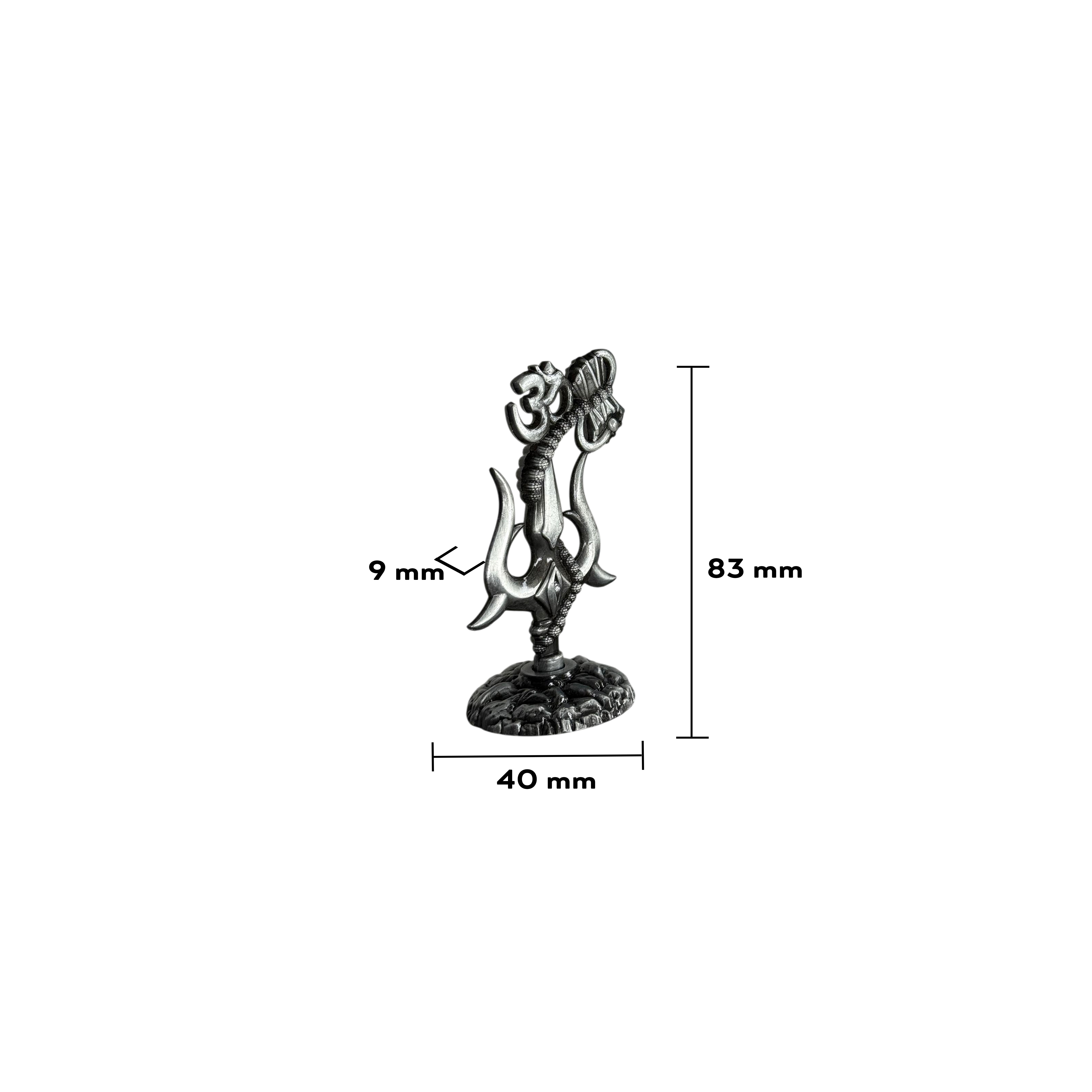 Om Shivay Trishul (Black)(3 Inch)
