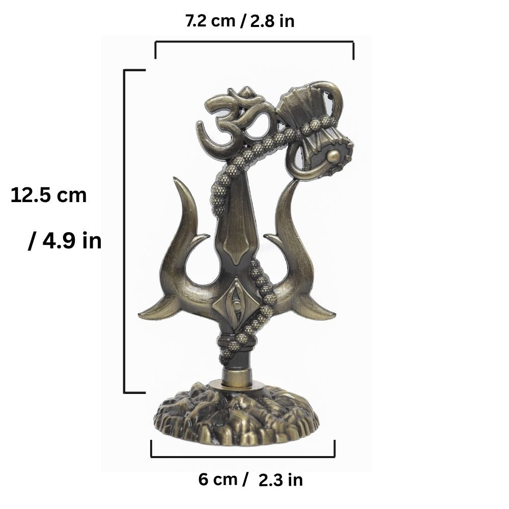 Om Shivay Trishul (Copper)(5 Inch)